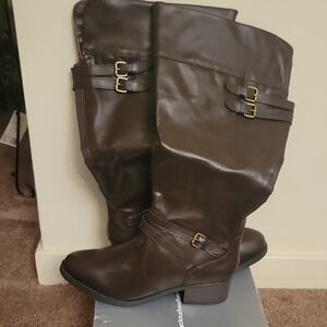 Cloudwalkers Dark Brown Heeled Boots